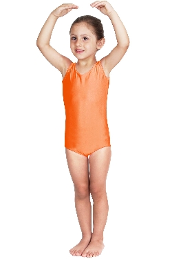 BODY DANZA LYCRA SMANICATO ARANCIONE BABY